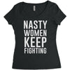 nasty women keep fighting Women's Triblend Scoop T-shirt