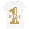 real one Ladies Fitted T-Shirt