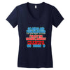push me around grandpa Women's V-Neck T-Shirt