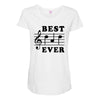 Best Dad Ever Funny Music Note Maternity Scoop Neck T-shirt