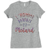 l homme parfait est motard Ladies Fitted T-Shirt