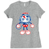 skull bolt Ladies Fitted T-Shirt