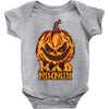 mad halloween pumpkin Baby Bodysuit