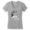 buffering  funny retro loading computer console fashion party Women's V-Neck T-Shirt