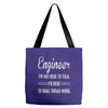 i'm not here to talk Tote Bags