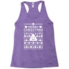 funny ugly christmas smiley emoticon Racerback Tank