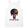 skull us flag live free or die Tank Top