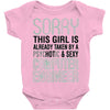 girl already taken by psychotic computer engineer Baby Onesie