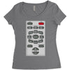 rude remote control, ideal funny birthday gift or present Women's Triblend Scoop T-shirt