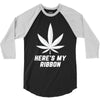 Support Lung Cancer Awareness With A White Cannabis Leaf 3/4 Sleeve Shirt