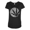 cannabis fingerprinting (white) Maternity Scoop Neck T-shirt