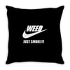 weed   just smoke it   mens funny Throw Pillow