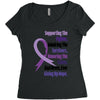 supporting the fighter, admiring the survivors, honoring the taken Women's Triblend Scoop T-shirt