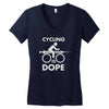 cycling is dope Women's V-Neck T-Shirt