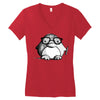 nerd penguin Women's V-Neck T-Shirt