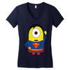 minion parody superman Women's V-Neck T-Shirt
