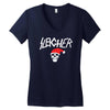 sleigher metal style xmas Women's V-Neck T-Shirt