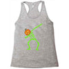 pumpkin skeleton dabbing Racerback Tank