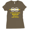 new mens womens kids eye got mad minion skills and stuff funny novelty Ladies Fitted T-Shirt