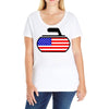 usa curling Ladies Curvy T-Shirt