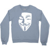 v per vendetta face film horror cinema&amp;tv Crewneck Sweatshirt