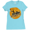 down rowdy the dog Ladies Fitted T-Shirt