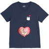Mom and Baby are Connected to the Heart V-Neck Tee