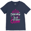 Celebrating With the 3rd Birthday Queen V-Neck Tee