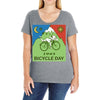 Bicycle Day t-shirt   1943 vintage (albert hofmann lsd) Ladies Curvy T-Shirt