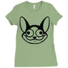 cat character graphic Ladies Fitted T-Shirt