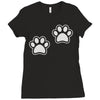 dog paws set of 2 Ladies Fitted T-Shirt