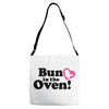 Bun in the Oven with Heart Baby Girl Adjustable Strap Totes