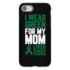 i wear green for my mom liver cancer awareness iPhone 8 Case