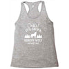chill hungry wolf Racerback Tank