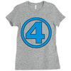 number 4 Ladies Fitted T-Shirt