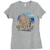 polygon bear graphic Ladies Fitted T-Shirt