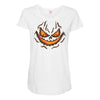 pumpkin face Maternity Scoop Neck T-shirt