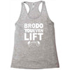bro do you even lift baseball raglan Racerback Tank
