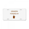 grandpa powered by coffee License Plate