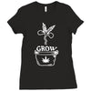 grow marijuana Ladies Fitted T-Shirt