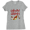 calvin hobbes Ladies Fitted T-Shirt