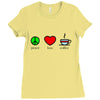 peace love coffee (2) Ladies Fitted T-Shirt