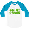 kiss my grass 3/4 Sleeve Shirt