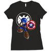 mega capt Ladies Fitted T-Shirt