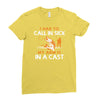arm in cast Ladies Fitted T-Shirt