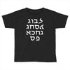 go f yourself hebrew letter upside down funny Toddler T-shirt