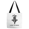 live to ride Tote Bags