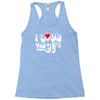 i love the 90's  musik dj fun Racerback Tank