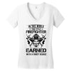 The Title Firefighter Not Earned From Fancy Degree Women's V-Neck T-Shirt