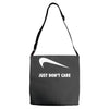 just don't care Adjustable Strap Totes